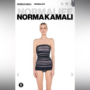 Norma Kamali STRAPLESS BILL MIO in Black